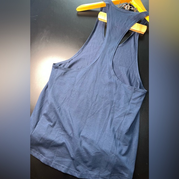 Gymshark Men's React Classic Stringer Slim Fit Tank Top Shirt Navy Blue Sz M EUC - Picture 8 of 8